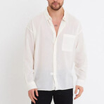 Loose Fit Button Down // White (L)