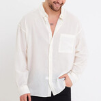 Loose Fit Button Down // White (L)