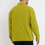 Loose Fit Button Down // Chartreuse (XL)