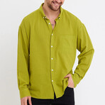 Loose Fit Button Down // Chartreuse (XL)