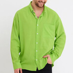 Loose Fit Button Down // Pistachio Green (L)