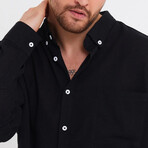 Loose Fit Button Down // Black (S)