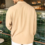 Oversized Button Up // Beige (L)