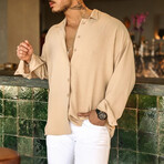 Oversized Button Up // Beige (L)