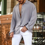 Oversized Button Up // Gray (XL)