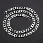 Polished Stainless Steel Curb Chain Necklace // 24"