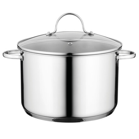 Essentials Comfort 18/10 Stainless Steel Covered Stockpot, 10", 7.2Qt