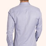 Diamond Patterned Button-Up Shirt // Blue (XL)