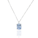 18K White Gold Sapphire Pendant Necklace // 17" // Pre-Owned