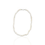 14K White Gold Cultured Pearl Necklace // 17" // Pre-Owned