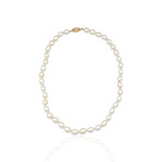 14K Yellow Gold Cultured Pearl Necklace // 16" // Pre-Owned
