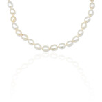 14K Yellow Gold Cultured Pearl Necklace // 16" // Pre-Owned