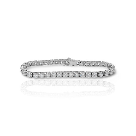 Tresorra // 14K White Gold Diamond Tennis Bracelet I // 7" // New