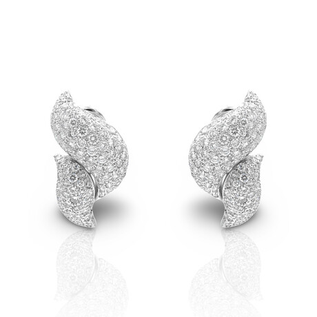 18K White Gold Diamond Earrings // Pre-Owned