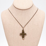 Ancient 8th-12th Century Byzantine Cross // Silver Setting