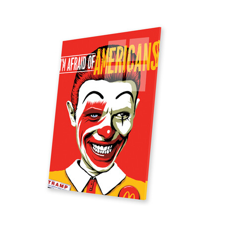 I'm Afraid Of Americans Print on Acrylic Glass by Butcher Billy (16"H x 24"W x 0.25"D)