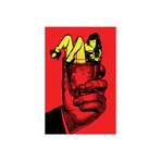 Bloody Bettie On The Rockers Print on Acrylic Glass by Butcher Billy (16"H x 24"W x 0.25"D)