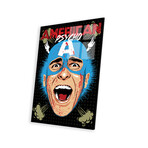American Psycho - Cap Edition Print on Acrylic Glass by Butcher Billy (16"H x 24"W x 0.25"D)