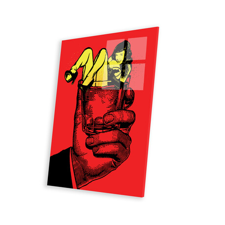 Bloody Bettie On The Rockers Print on Acrylic Glass by Butcher Billy (16"H x 24"W x 0.25"D)