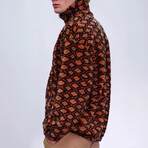 Printed Pattern Plush Coat //Black (M)