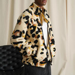 Printed Plush Coat // Leopard (XS)