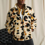 Printed Plush Coat // Leopard (M)