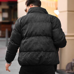 Cracked Puffer Jacket // Black (S)
