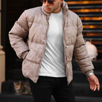 Cracked Puffer Jacket // Mink (XS)