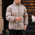 Cracked Puffer Jacket // Mink (XS)