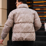 Cracked Puffer Jacket // Mink (XS)