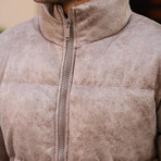 Cracked Puffer Jacket // Mink (XS)