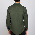 Slim Fit Stamped Snap Fasteners with Logo // Green (XS)