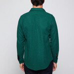 Slim Fit Plain Shirt // Green (M)