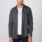 Slim Fit Stamped Snap Fasteners with Logo // Gray (M)