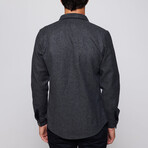 Slim Fit Narrow Cut Flap Pocket Shirt // Gray (XS)