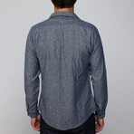 Slim Fit Double Flap Pocket Shirt // Gray (M)