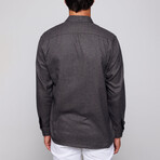 Classic Fit Wide Cut Single Pocket Wear Collar Shirt // Brown (M)