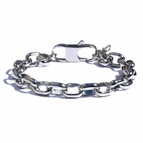 Stainless Steel Large Oval Chain Bracelet