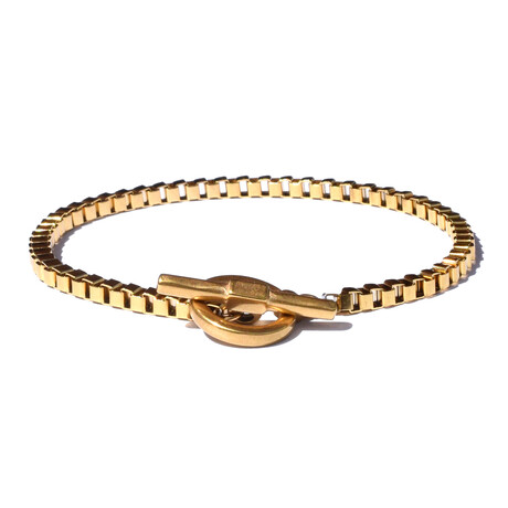 Gold Box Chain Bracelet