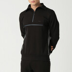 Half Zipper Sweatshirt // Black (M)