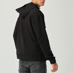 Cross Zipper Sweatshirt // Black (S)