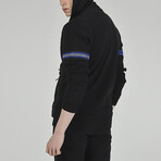 Quilted Pocket Sweatshirt // Black (L)