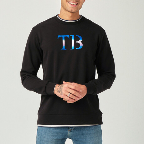 Colorful Embroidery Sweatshirt // Black (S)