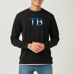 Colorful Embroidery Sweatshirt // Black (M)