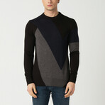 Cross Knit Sweater // Black (2XL)