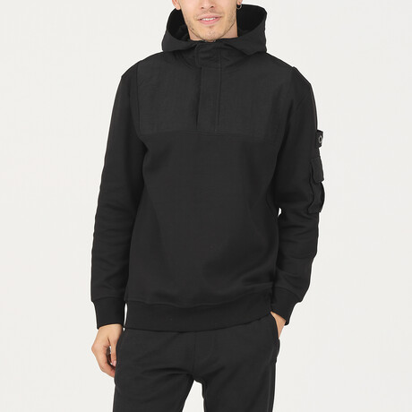 Parachute Hooded Sweatshirt // Black (S)