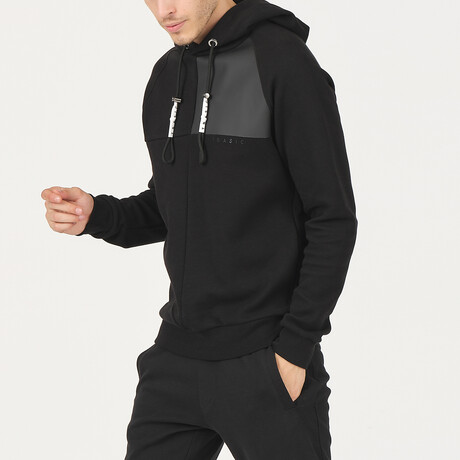 Raglan Sleeve Hoodie // Black (S)