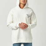 Piece Sleeve Oversize Hoodie // Ecru (M)