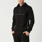 Half Zipper Sweatshirt // Black (XL)