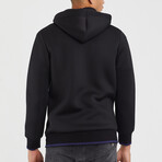 Scuba Fabric Hooded Jacket // Black (L)